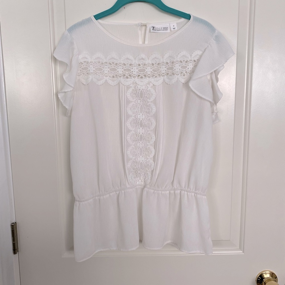 NY&C Women’s White Blouse - Size Medium